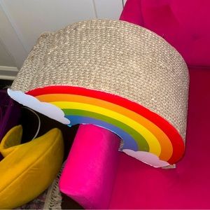 Rainbow Cat Scratcher for arm chair